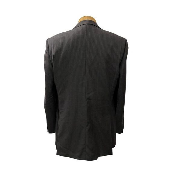 Ermenegildo Zegna Sports Coat Gray Striped TROFEO Style 100% Wool Size 44 R - Picture 3 of 11